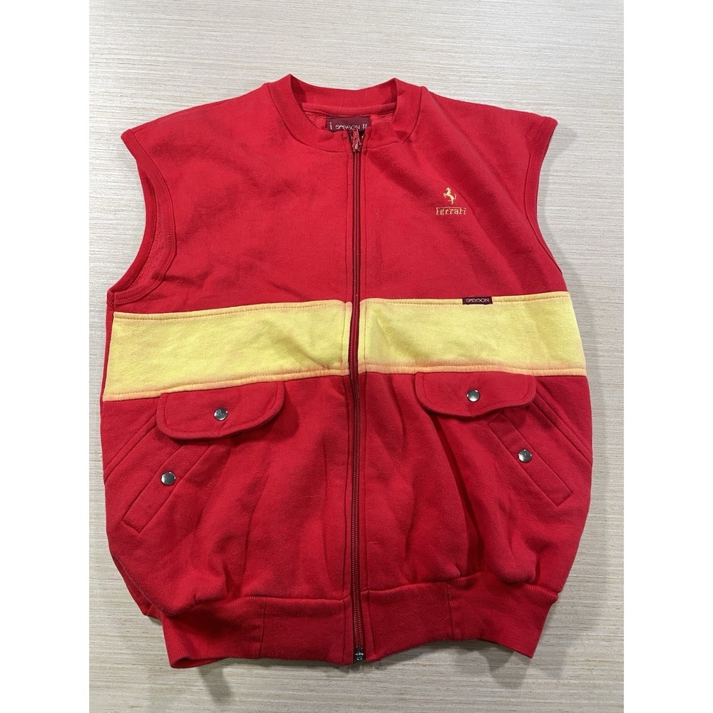 Vintage Sasson FERRARI F1 Vest Size L 90s Racing Team Formula 1